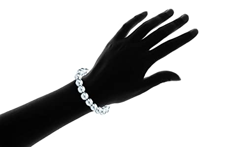 925 Sterling Silver 4MM-10M Italian Bead Ball Chain Bracelet- Handmade Bead Italian Bracelet, Silver Bead Bracelet For Women, 6.5, 7, 7.5, 8 Inch Bracelets - style: 7MM