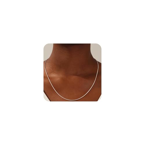 925 Sterling Silver Chain Necklace for Women - 1mm 1.5mm 2mm Snake Chain Necklace Smooth Sturdy Jewelry Gift Size 16/18/20/22 Inches - color: 2mm, size: 22+2"
