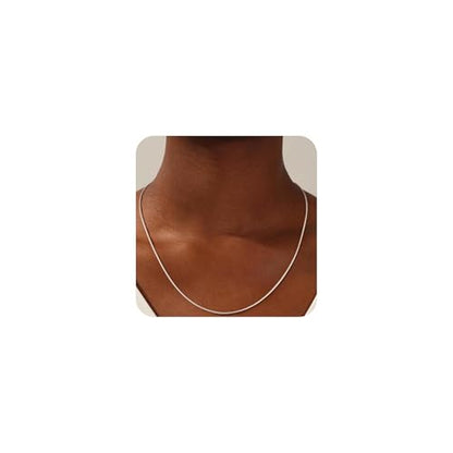925 Sterling Silver Chain Necklace for Women - 1mm 1.5mm 2mm Snake Chain Necklace Smooth Sturdy Jewelry Gift Size 16/18/20/22 Inches - color: 2mm, size: 22+2"