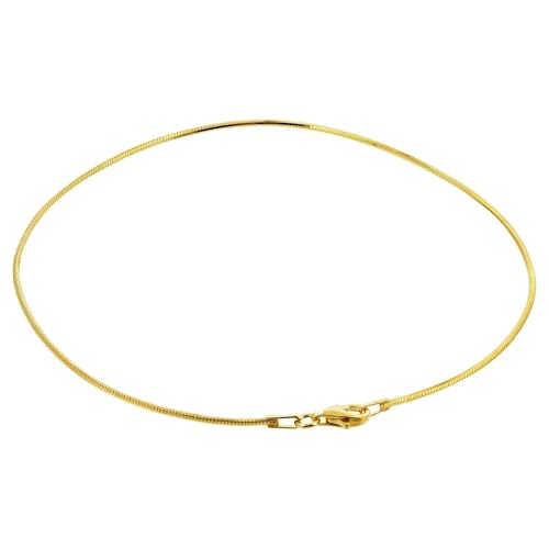 Gem Avenue 14k Yellow Vermeil Snake Chain Anklet Bracelets - size: 10 Inch
