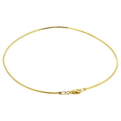 Gem Avenue 14k Yellow Vermeil Snake Chain Anklet Bracelets - size: 10 Inch