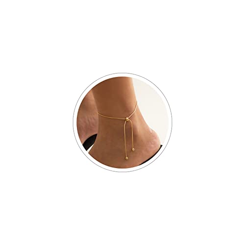 Sora Tuki Ankle Bracelets for Women Tennis Rhinestone Anklets for Women Butterfly Heart Star Cross Anklet Bracelet for Women Plus Size Anklet Bracelets for Big Ankle Beach Foot Jewelry - style: 6 - snake chain