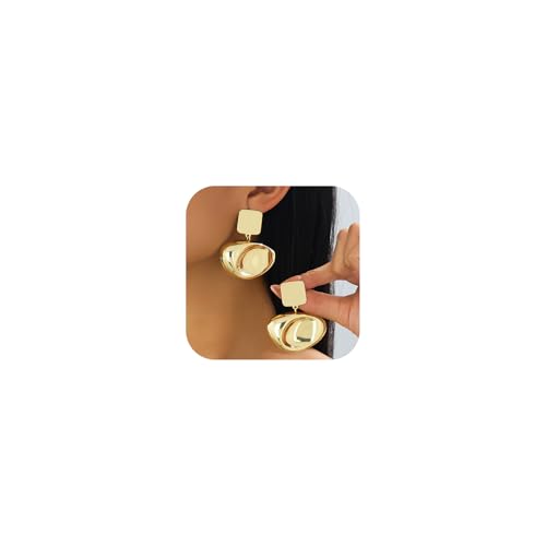 Western Cowgirl Earrings for Women Vintage Cowboy Hat Boot Dangle Earrings Exaggerated Personality Cowboy Earring Country Vacation Party Jewelry for Women - color: gold