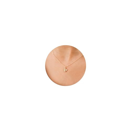 LLWOM Gold Necklace for Women-14k Gold Plated Infinity Necklace Star Of David Necklace Evil Eye Cross Pendants Heart Dainty Gold Necklace For Women - color: Gold-Bee