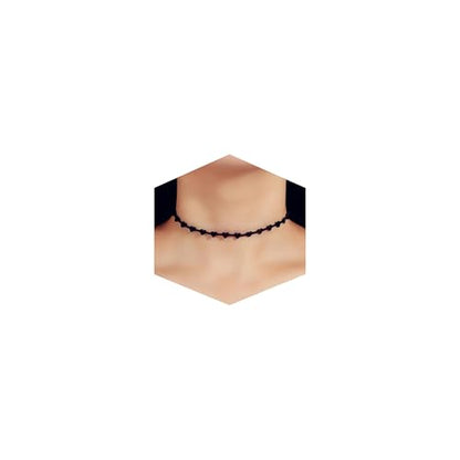 Fesciory Black Necklaces for Women, Adjustable Layered Velvet Leather Lace Collar Necklace, Goth Jewelry Gifts. - color: Small Heart