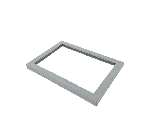 See-Through Cover for Grey Velvet Stackable Organizer Premium Quality Stackable Tray PlexiGlass Lid - size: Glass Lid