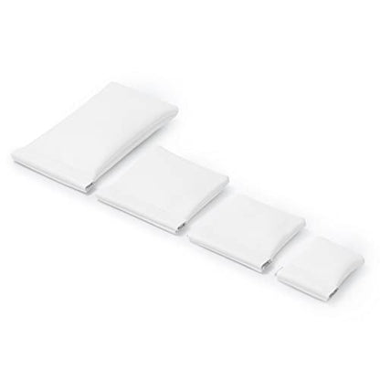 2 Pack PU Leather Slim Engagement Wedding Ring Pouch Leather Jewelry Pouch Christmas,Wedding Party Favor Gift Bag(Pearl White) | Durable stitching, multi-use for wedding rings, coins, earbuds & tiny trinkets, ideal travel pouch & wedding favors - color: P