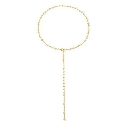 Elegant Gold Plated Y-Shaped Lariat Necklace for Women,Drop Pendant Choker, Fashion Y2K Jewelry Gift for Her