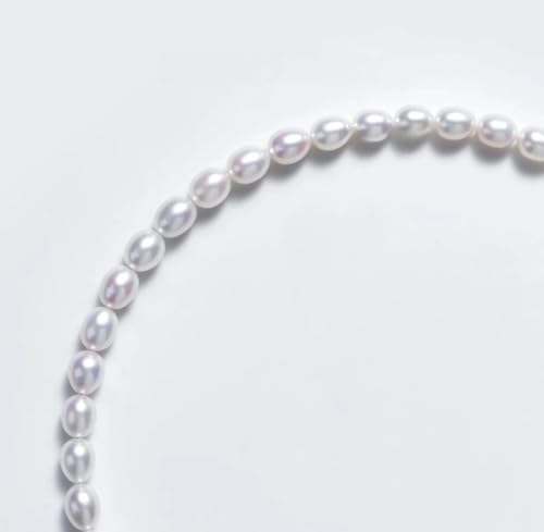 White Genuine Freshwater Cultured Pearl Necklace For Women And Men | Full Sizes from 3mm to 14mm Freshwater Pearls, AAA Grade & Above, A Love Gift Choice For Anniversaries And Birthdays - size: 6mm
