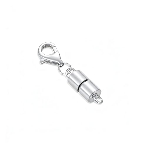 925 Sterling Silver Lobster Clasp for DIY Necklace Bracelet Jewelry Making, Double Spring Clasp with Closed Jump Rings, Necklace Extender Clasp Connector Bracelet Extension (Style 18) - style: Style 18
