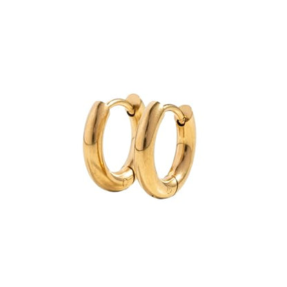 Pip Pop Gold Endless Hoops - Hypoallergenic, Waterproof, 18K Gold PVD - color: 8mm Endless Hoop