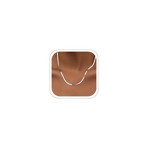 WomenGifts 14K Gold Silver Plated Herringbone Necklace for Women, Dainty Snake Chain Choker, Trendy Simple Long Layered Jewelry Non Tarnish, 3/4/5/8mm,14,16,18,20,22,24,26 Inch Thin & Chunky Options - color: Silver, style: 3mm-18inch
