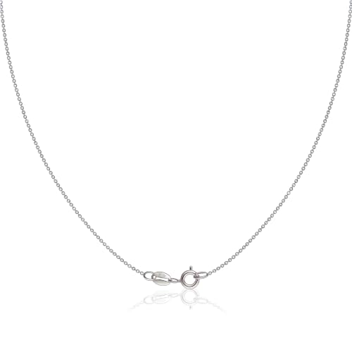 925 Sterling Silver Chain for Women, 1.1mm | Thin Dainty Cable Necklace, Crafted in Thailand, Hypoallergenic & Anti-Tarnish, Solid Silver for Pendants, Multiple Lengths - color: 925 Sterling Silver Tarnish Resistant, size: 14 Inches
