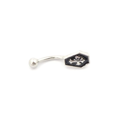 16G Black Coffin Cross Eyebrow Rings for Women Men 316L Stainless Steel Eyebrow Curved Barbell Rook Cartilage Earrings Statement Eyebrow Piercing Jewelry
