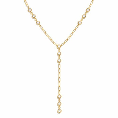 Mchic Gold Necklace for Women Dainty Long Lariat Necklace 18K Gold/Silver Plated Y-Shaped Pendant Necklaces Minimalist Layered Drop Necklaces Trendy Jewelry Gift - color: Gold1