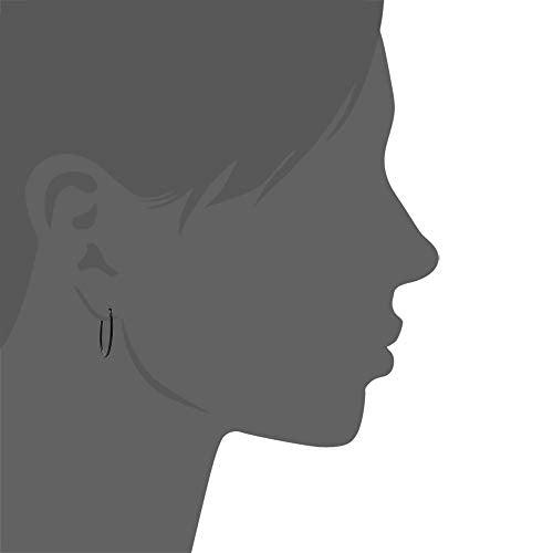 Rounded Hoops Earrings (20mm-60mm Diameter) - color: Black 30mm