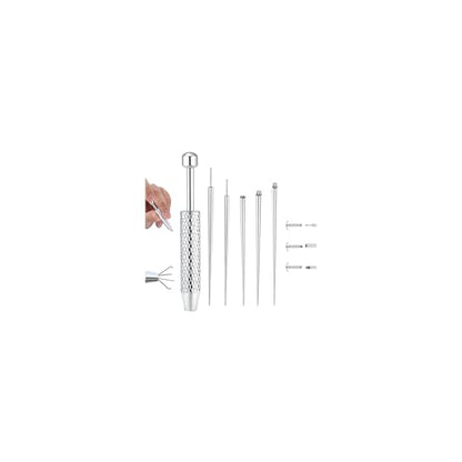 Piercing Ball Grabber Tool, 14-20G Taper for Changing Jewelry | Surgical Steel Flat Back Earrings Threader Tool Insertion Pin, Body Piercing Kit for Ear Rook Conch Nose Lip Jewelry Removal - style: Piercing Tapers (14G 16G 18G) + Ball Grabber Tool