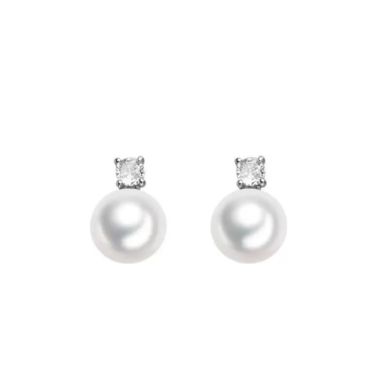 Classic Faux Pearl Necklace Bracelet Earrings Jewelry Set for Women Pearl Clip-on Stud Drop Dangle Earrings Jewelry Set Statement Bridesmaid Bride Birthday Wedding Accessory - color: Stud Earrings Set
