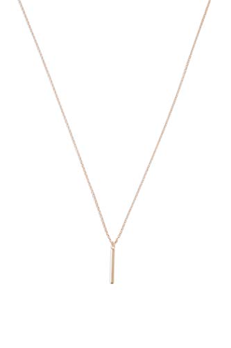 Honeycat Mini Drop Bar Necklace available in Gold, Rose Gold, and Silver | Minimalist, Delicate Jewelry - color: Rose Gold