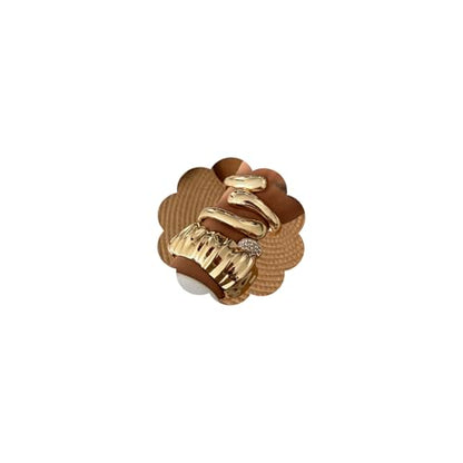 Big Chunky Gold Bracelets Set for Women 3Pcs Cuff Wide Bracelet Trendy High Shine Bracelets Minimalist Open Wide Cuff Bracelets Gold Bangle Bracelet Jewelry for Women - style: B-Gold
