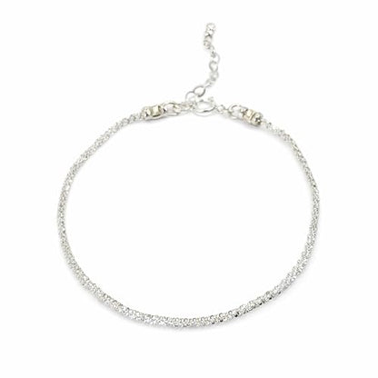 Sterling Silver Chain Bracelets for Women - Dainty 925 Silver Adjustable Bracelets, Minimalist Layering Jewelry, Stackable Chain Styles - style: H