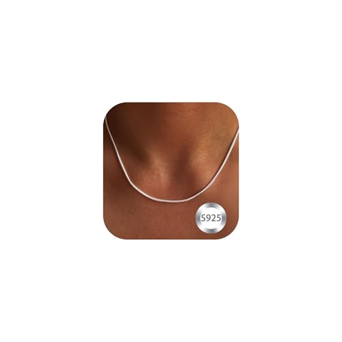 925 Sterling Silver Chain Necklace for Women 16-24 Inch Silver Jewelry Gift - size: 16 Inch, style: Round Snake Chain 2mm