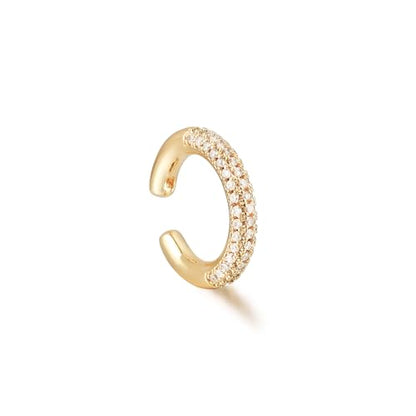 Women Ear Cuff Earring Gold Non Pierced Ear Cartilage Clip on Wrap Hoop 14K Gold Filled Tiny Boho Beach Simple Minimalist Delicate Handmade Hypoallergenic Jewelry Gift-Sold as Single/Pair - style: Tube A