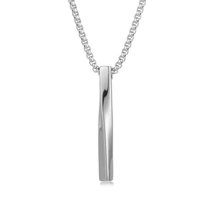 FANASY Natural Gemstone Pendant Necklace for Men Healing Crystal Pendant Adjustable Black Rope Necklace Jewelry Gifts for Women Men - color: Steel