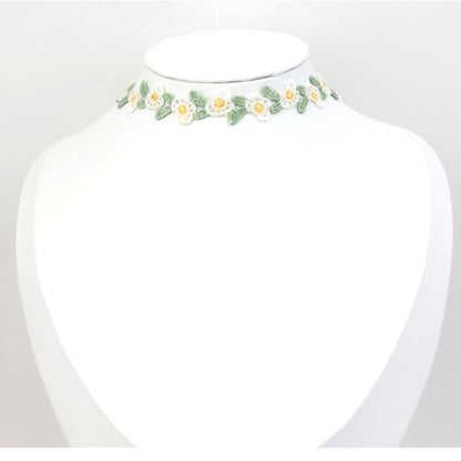 Pink Lace Choker Necklace Set, 10 Pieces - color: Green