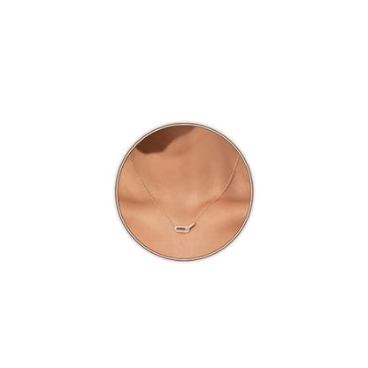 Luxval Diamond Pendant Gold Necklace for Women，Dainty 18k Gold Plated Choker Necklaces Simple Gold Jewelry Gifts for Women - color: Gold-CZ Paperclip