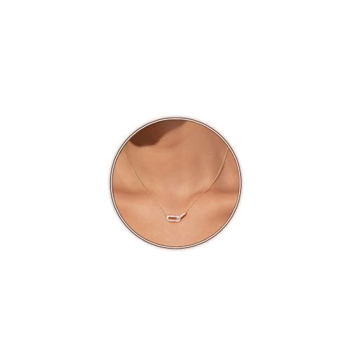 Luxval Diamond Pendant Gold Necklace for Women，Dainty 18k Gold Plated Choker Necklaces Simple Gold Jewelry Gifts for Women - color: Gold-CZ Paperclip