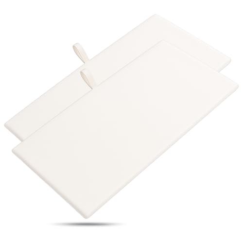 TheDisplayGuys For Your Modern Living 2-Pack Flat Foam Cushion Jewelry Display Pad Inserts - Velvet - Tray/Case Liners - Necklaces, Bracelets, Watches (White) by The Display Guys - color: White, size: Flat Pad