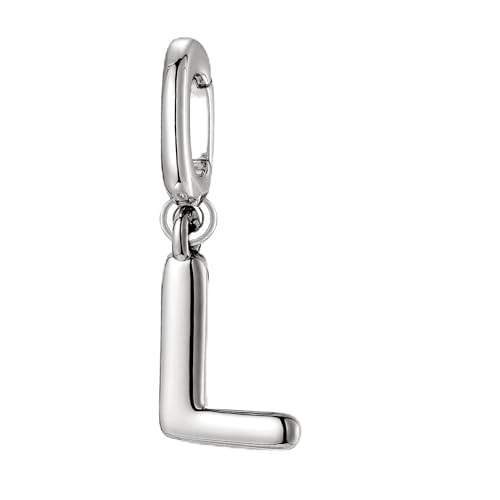 OVRUNS Initial Charm for Women Letter Bracelet Necklace Charms With Clasp | Alloy,nickel,safe for sensitive skin,Pendant with install clasp,fits bracelets with necklaces,great for gift - color: Silver, style: Letter L