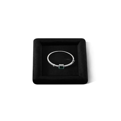 Velvet Jewelry Display Tray for Ring Earrings Necklace Bracelet Flat Tray | Flat Jewelry Organizer Tray, Watch Storage Plate, Soft Scratch-Proof Velvet Liner - color: Black, size: 5.12 × 5.12 in