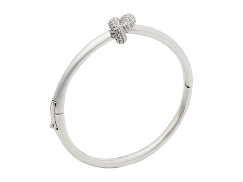 kate spade new york Sailor's Knot Hinge Bangle - color: Clear/Silver Pave