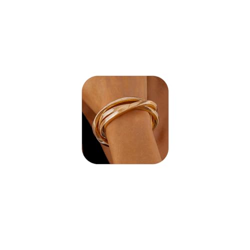 Chunky Gold Bangle Bracelets for Women Trendy Irregular Statement Cuff Bracelets Stack Wide Minimalist 3PCS Bangle Set Jewelry - style: T-Gold B