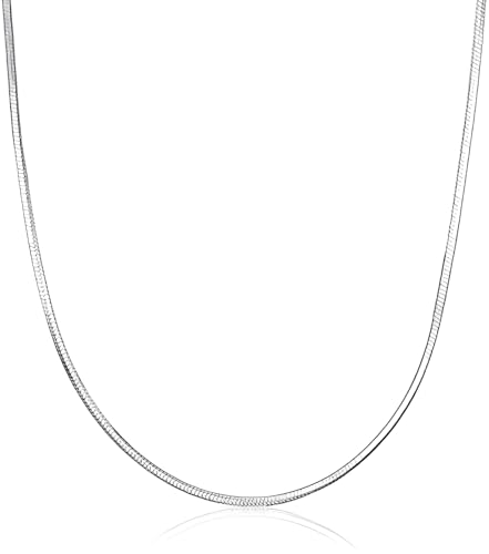 925 Sterling Silver Snake Chain Necklace Pendant Adjustable Snake Lovely Chain Necklace Hypoallergenic Gift For Women - size: 18