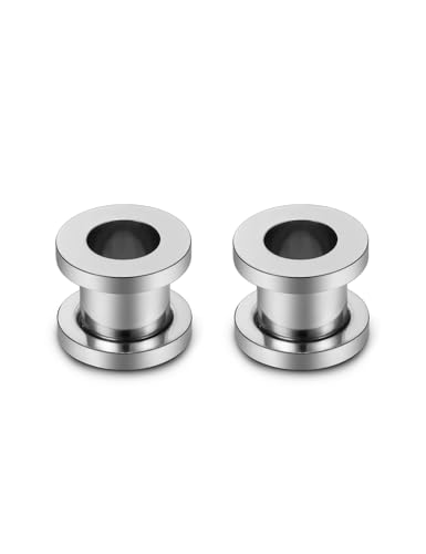 Astm F136 Titanium Ear Gauges Screw Fit Flesh Tunnels Plugs Gauges Earring Expander Stretcher Ear Tunnels For Ears 10G 8G 6G 4G 2G 0G 00G Plug Earrings Body Piercing Jewelry For Women Men - color: 0G Tunnels