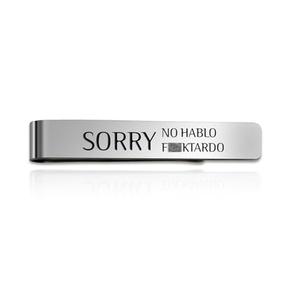 Funny Tie Clip Gag Gifts Funny Adult Dark Humor Gifts Stupid Inappropriate for Men Christmas Gift Birthday Presents Novelty Stainless Steel Tie Pin Bar Valentines Day Fathers Gift for Guys Boyfriend Coworkers