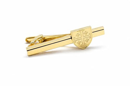Jerusalem Cross Tie Clip – Gold Christian Tie Bar for Men – Catholic Religious Jewelry, Faith Gift, Wedding & Church Accessory