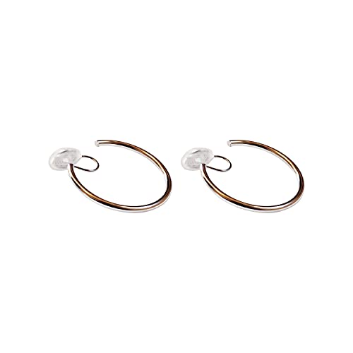 Clip On Hoop Earrings for Women Not Pierced Gold Silver Large Chnky Square Twisted Comfortable Coil Hoop Clip On Earrings - color: 30mm Hoop Silver