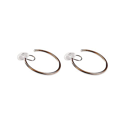 Clip On Hoop Earrings for Women Not Pierced Gold Silver Large Chnky Square Twisted Comfortable Coil Hoop Clip On Earrings - color: 30mm Hoop Silver