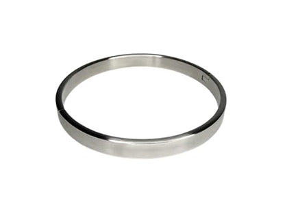 1/2" Flat Satin Stainless Steel Locking Eternity Collar - size: 15" (Inside Circumference)