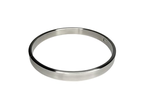 1/2" Flat Satin Stainless Steel Locking Eternity Collar - size: 16" (Inside Circumference)