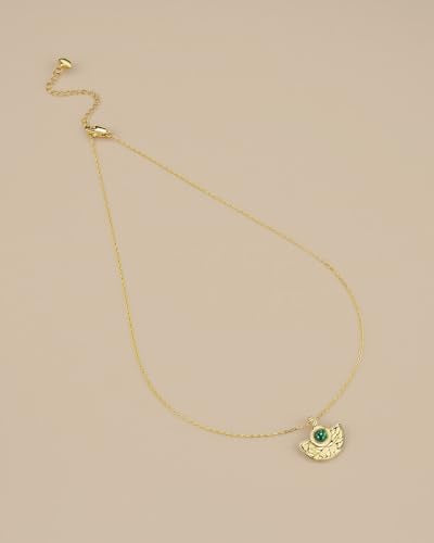 SNGIA 18K Gold Plated Stackable Adjustable Curved Horizontal Bar with CZ Pendant Necklace For Women by SNGIA, Dainty Drop Layered Trendy Birthstone Gemstone Charm Statement Jewelry Gifts, Bohemian Vintage Handmade Unique Cute Thin Skinny Dainty Chain Bead