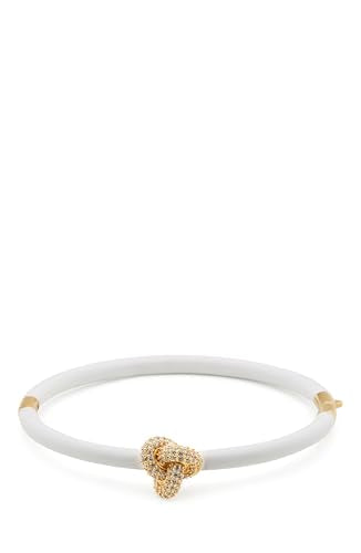 kate spade new york Double Knot Pave Hinged Bangle - color: Silver/Pave Gold