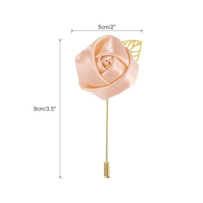 MECCANIXITY Groom Boutonnieres Rose Boutonnieres Pins for Wedding - color: Light Pink