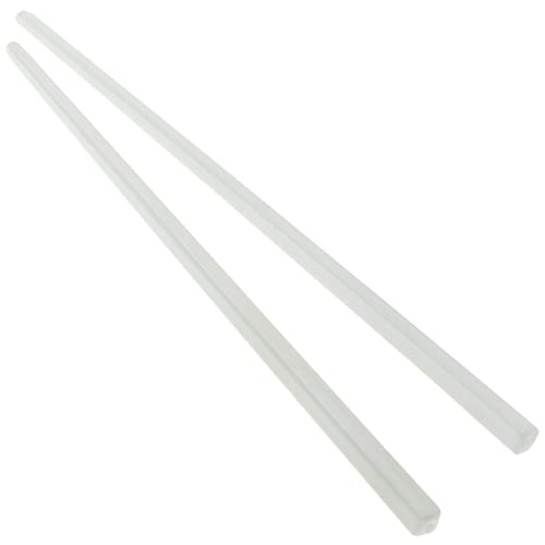 Camila Paris CP3177 French Twist Stick Hair Pin, Set of 2 White, Girls Chopsticks Hair Pins for Girls Spiral Updo Chignon Bun Holder, Styling Hair Accessories for Women, Made in France - color: White