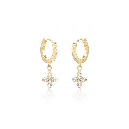 Mchic Dangle Earrings for Women: 18K Gold Plated CZ Drop Earrings Dainty Trendy Hypoallergenic Teardrop Bridal Wedding Style, Sparkly Elegant Dangling Jewelry Gift for Women Bridesmaid Prom Formal - color: Style 6-Gold