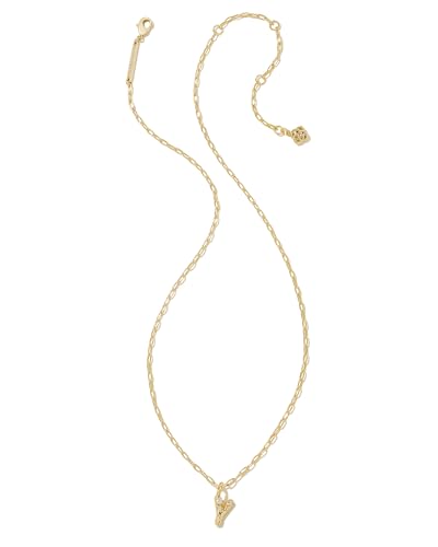 Kendra Scott Crystal Letter Short Pendant Necklace, Fashion Jewelry for Women - color: Letter Y (GOLD-PLATED)